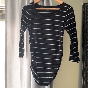 Motherhood Maternity Striped 3/4 Sleeve